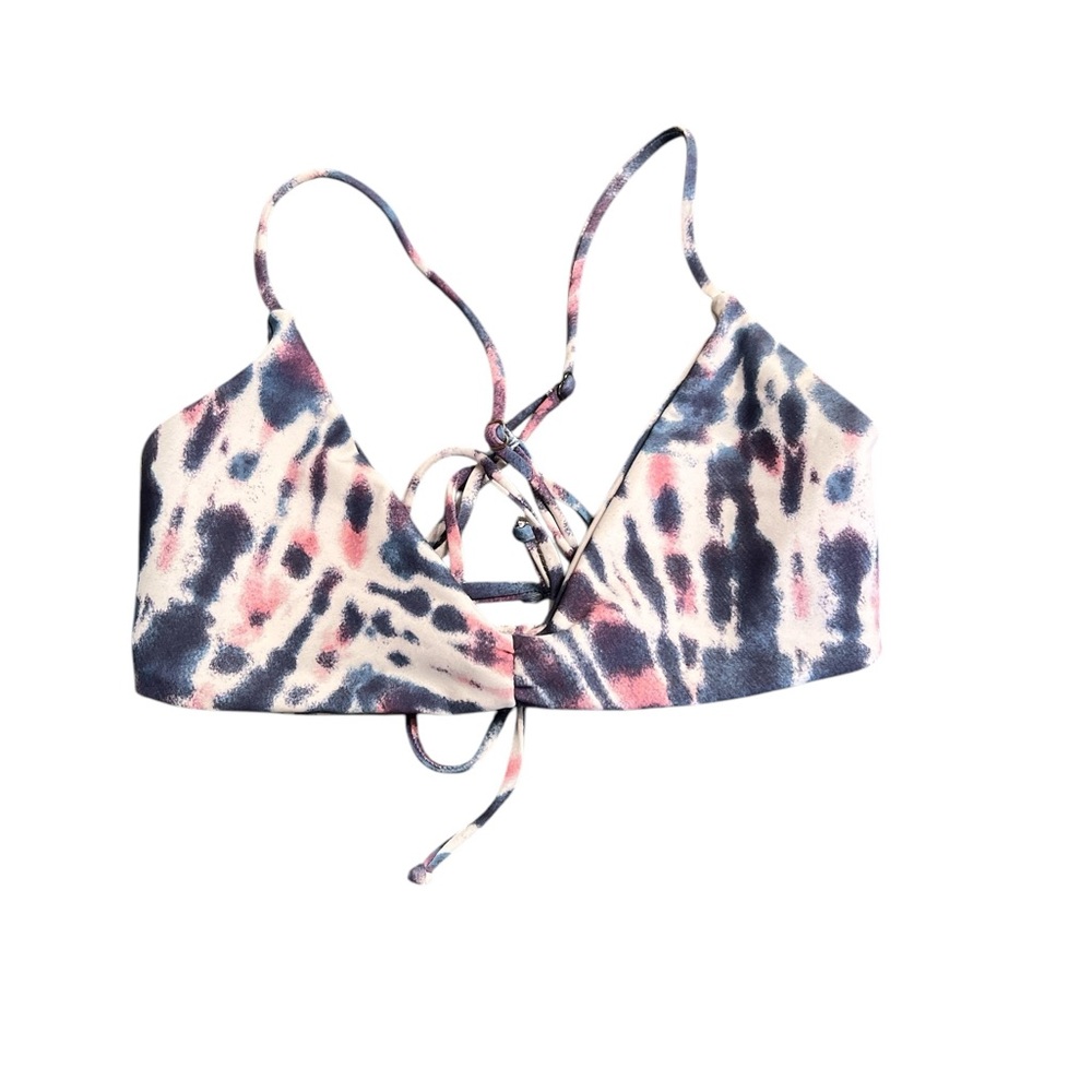 Stylish Tie-Dye Bikini Top. Betsy Style. Size Medium. Coachella print.